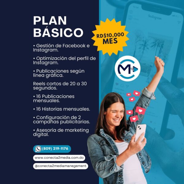 Manejo de Redes Sociales Plan Básico