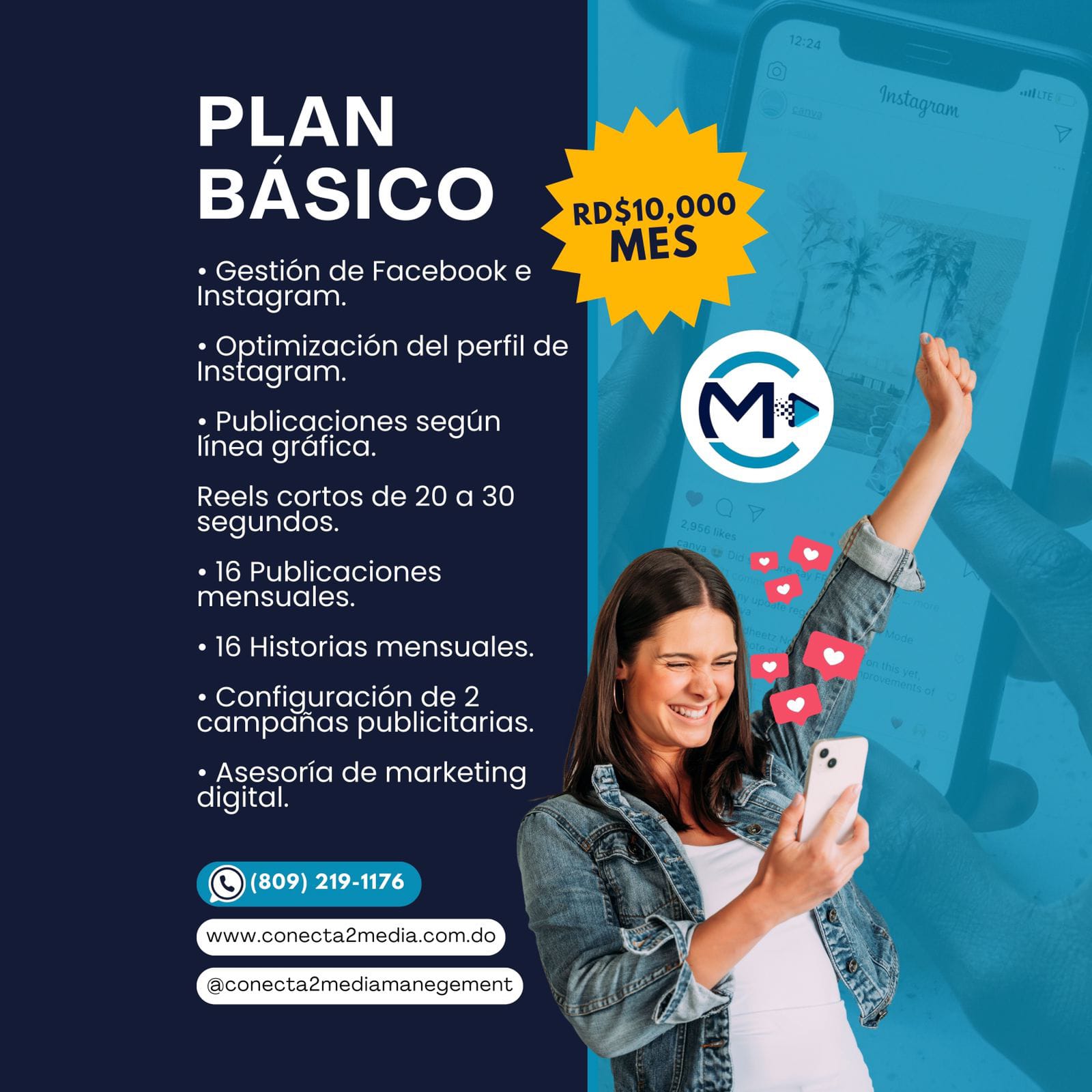 Manejo de Redes Sociales Plan Básico