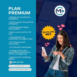 Manejo de Redes Sociales Plan Premium