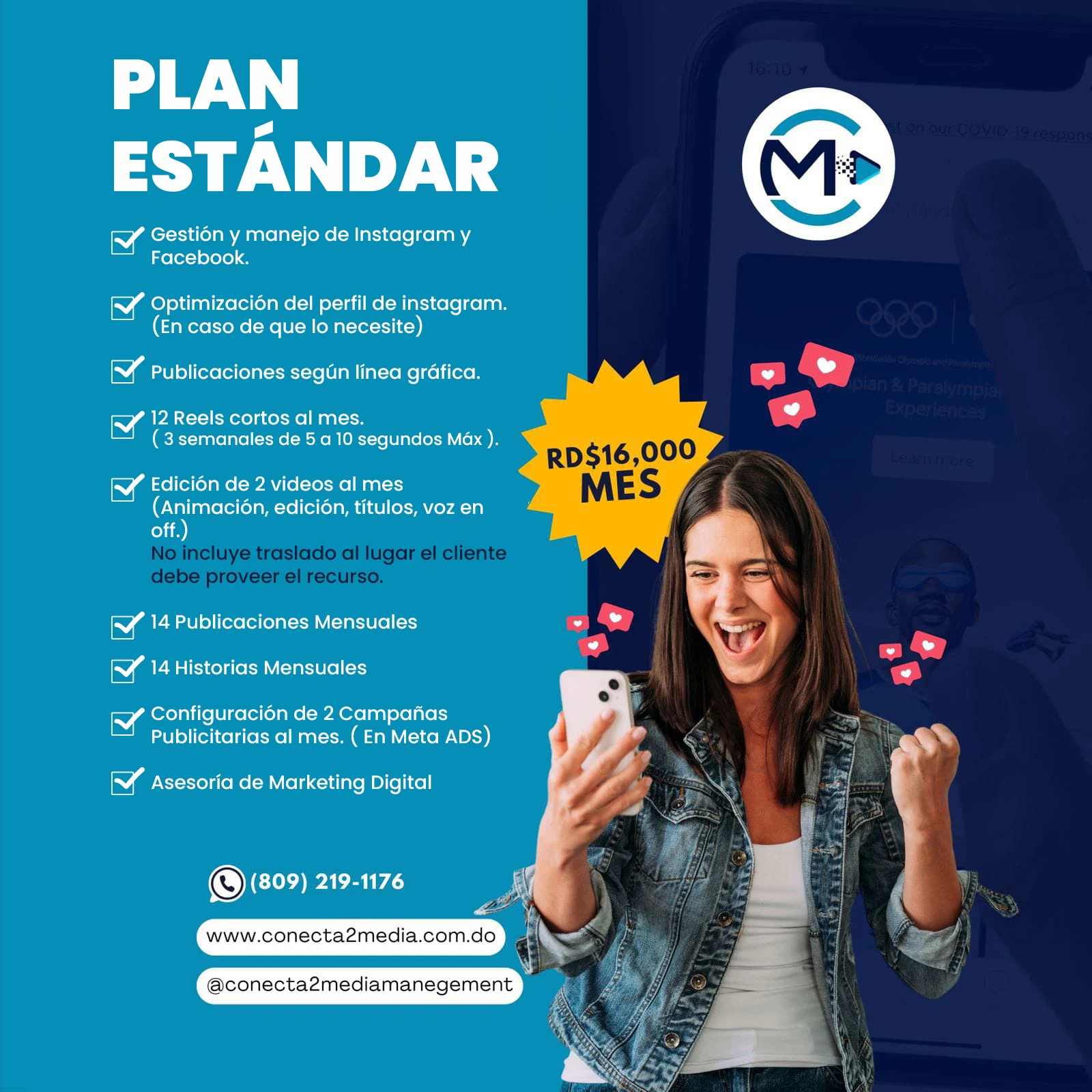 Manejo de Redes Sociales Plan Estándar